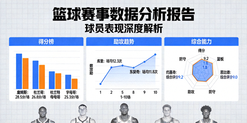 篮球赛事数据分析报告 - 图表与球员表现